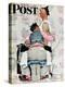 "Tattoo Artist" Saturday Evening Post Cover, March 4,1944-Norman Rockwell-Premier Image Canvas