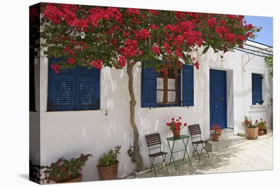 Tavern in Lefkes, Paros Island, Cyclades, Greece-Katja Kreder-Premier Image Canvas