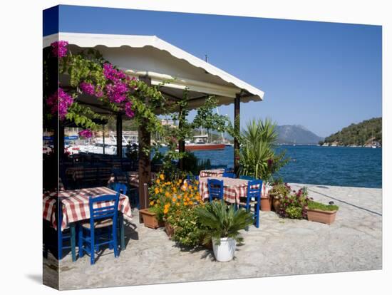 Taverna, Vathi, Meganisi, Ionian Islands, Greek Islands, Greece, Europe-Robert Harding-Premier Image Canvas