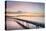 Taylor Dock Boardwalk during twilight afterglow, Boulevard Park Bellingham, Washington State-Alan Majchrowicz-Premier Image Canvas