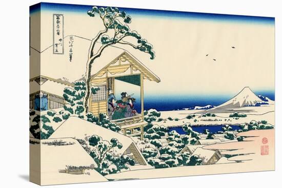 Tea House at Koishikawa, the Morning After a Snowfall, c.1830-Katsushika Hokusai-Premier Image Canvas