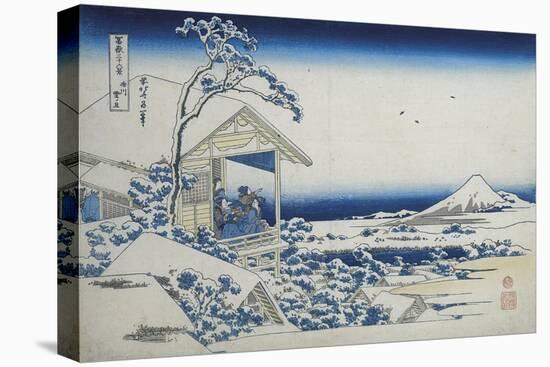 Tea House at Koishikawa, The Morning After A Snowfall, c.1830-Katsushika Hokusai-Premier Image Canvas