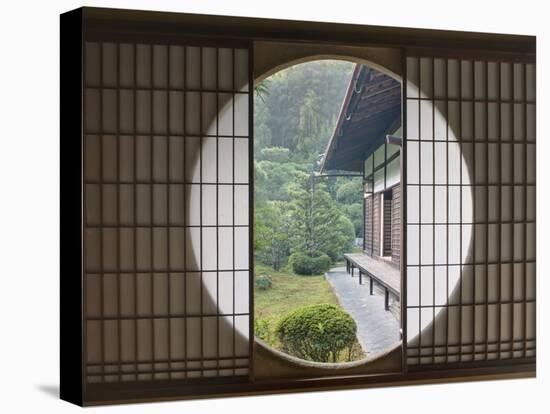 Tea House Window, Sesshuji Temple, Kyoto, Japan-Rob Tilley-Premier Image Canvas