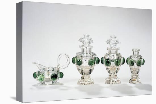 Tea Service Partially Engraved and Covered with Green Glass-Michael Dahl-Premier Image Canvas