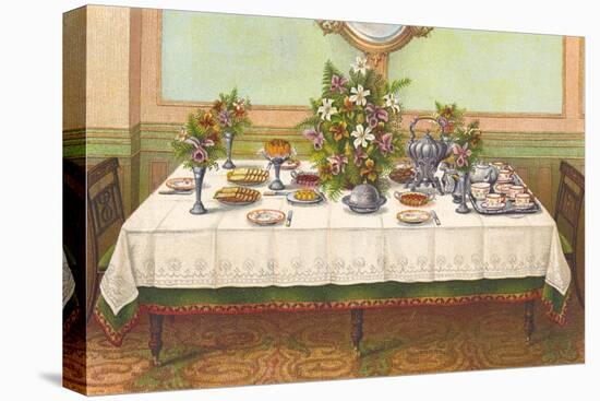 Tea Table Setting-null-Stretched Canvas
