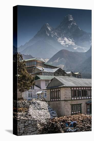 Teahouses with Mt. Ama Dablam in background.-Lee Klopfer-Premier Image Canvas