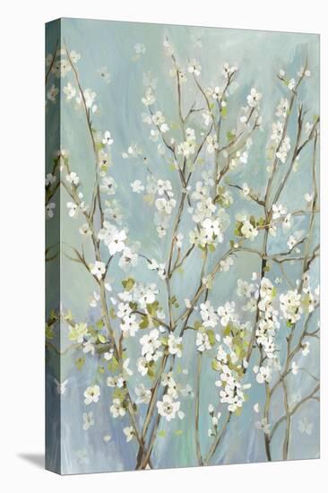 Teal Almond Blossoms-Asia Jensen-Stretched Canvas