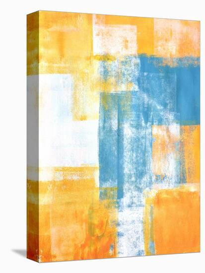 Teal And Orange Abstract Art Painting-T30Gallery-Stretched Canvas