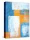 Teal And Orange Abstract Art Painting-T30Gallery-Stretched Canvas