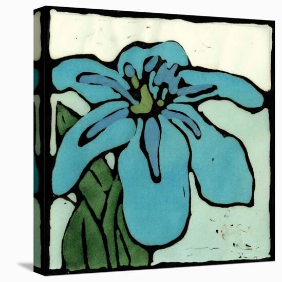 Teal Batik Botanical I-Andrea Davis-Stretched Canvas