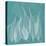 Teal Leaf Xray-Albert Koetsier-Stretched Canvas