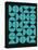 Teal Mid Century Composition-Eline Isaksen-Stretched Canvas