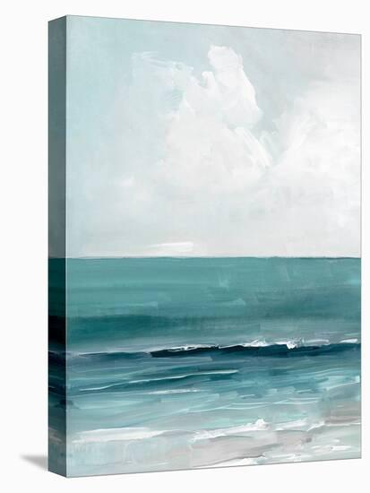 Teal Seas I-Sally Swatland-Stretched Canvas