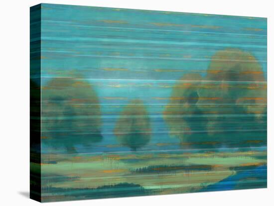 Teal Stripe I-Sokol Hohne-Stretched Canvas