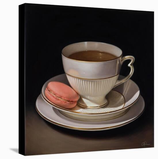 Teascape with Strawberry Macaron-Catherine Abel-Premier Image Canvas