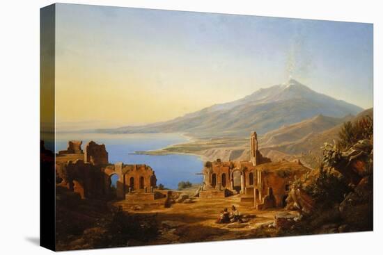 Teatro Greco, Taormina, with Etna Beyond, 1852 (Oil on Canvas)-Karl Robert Kummer-Premier Image Canvas