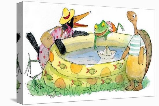 Ted, Ed, Caroll and the Swimming Pool - Turtle-Valeri Gorbachev-Premier Image Canvas