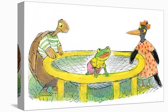 Ted, Ed, Caroll and the Trampoline - Turtle-Valeri Gorbachev-Premier Image Canvas