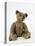 Teddy Bear in Gold Yorkshire Cloth Plush, with Black Thread Embroidered Nose, Mouth and Claws-null-Premier Image Canvas