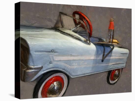 Tee Bird Pedal Car Angle-Michelle Calkins-Stretched Canvas