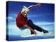 Teenage Boy Snowboarding in Mid-Air-null-Premier Image Canvas