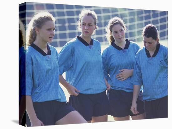 Teenage Girls on a Soccer Team Standing Together-null-Premier Image Canvas