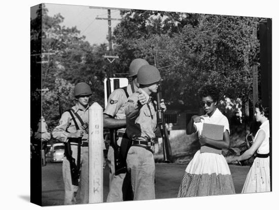 Teenager Elizabeth Eckford Turned Away From Entering Central High School by Arkansas Guardsmen-Francis Miller-Premier Image Canvas