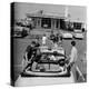 Teenagers Hanging Out at the Local Drive In-Hank Walker-Premier Image Canvas