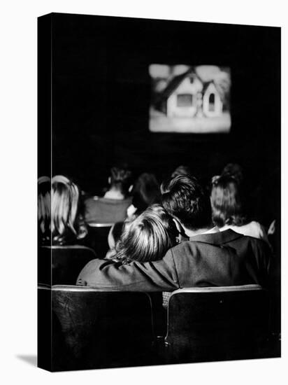 Teenagers "Necking" in a Movie Theater-Nina Leen-Premier Image Canvas