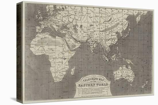 Telegraph Map of the Eastern World-John Dower-Premier Image Canvas