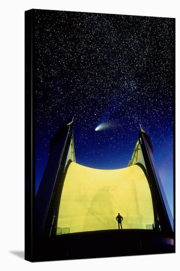 Telescope & Comet Hale-Bopp-David Nunuk-Premier Image Canvas