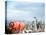 Telescope with View of Seattle Skyline in Distance, Kerry Park, Seattle, Washington State, USA-Aaron McCoy-Premier Image Canvas