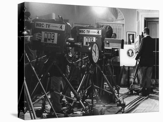 Television Cameras at an Event at the White House-null-Stretched Canvas