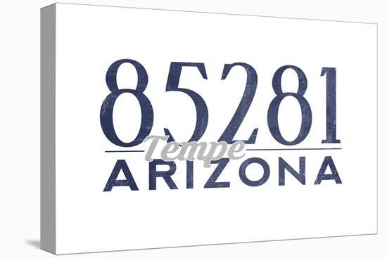 Tempe, Arizona - 85281 Zip Code (Blue)-Lantern Press-Stretched Canvas