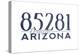 Tempe, Arizona - 85281 Zip Code (Blue)-Lantern Press-Stretched Canvas