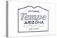Tempe, Arizona - Now Entering (Blue)-Lantern Press-Stretched Canvas