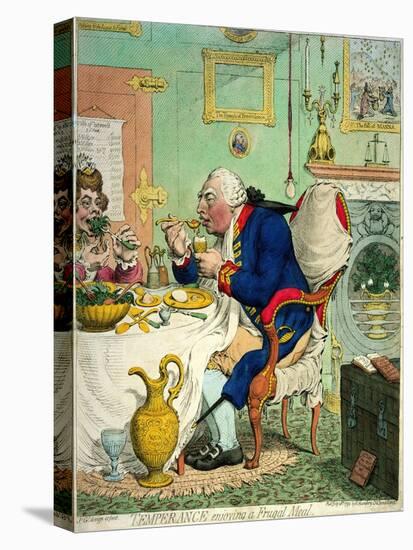 Temperance Enjoying a Frugal Meal, Published by Hannah Humphrey, 1792-James Gillray-Premier Image Canvas