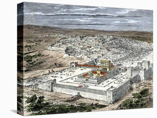 Temple and the City of Jerusalem When Part of the Roman Empire, About the Time of Jesus-null-Premier Image Canvas