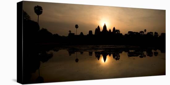 Temple at the Lakeside, Angkor Wat, Angkor Thom, Siem Reap, Angkor, Cambodia-null-Premier Image Canvas