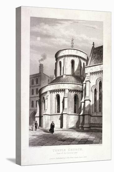 Temple Church, London, 1837-John Le Keux-Premier Image Canvas