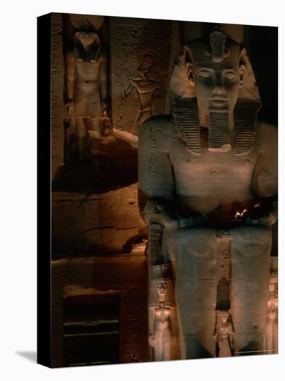 Temple Facade Details, Colossal Figures of Ramses II, New Kingdom, Abu Simbel, Egypt-Kenneth Garrett-Premier Image Canvas