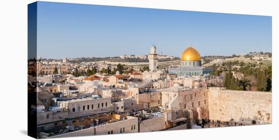 Temple Mount, Dome of the Rock, Redeemer Church and Old City, Jerusalem, Israel, Middle East-Alexandre Rotenberg-Premier Image Canvas