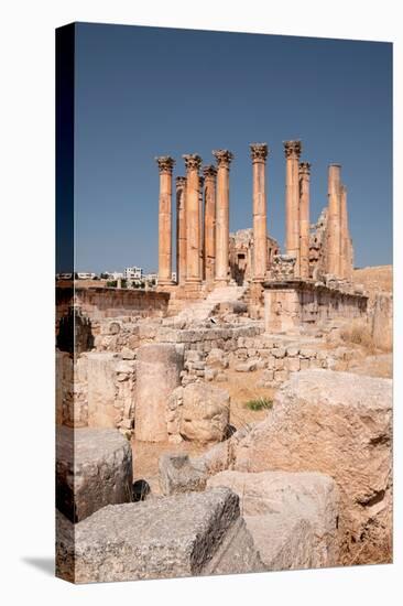 Temple of Artemis inside the archaeological site of Jerash, Jordan, Middle East-Francesco Fanti-Premier Image Canvas