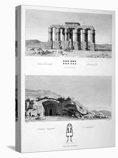 Temple of Hermopolis and Egyptian Tombs of Lycopolis, 1802-Vivant Denon-Premier Image Canvas