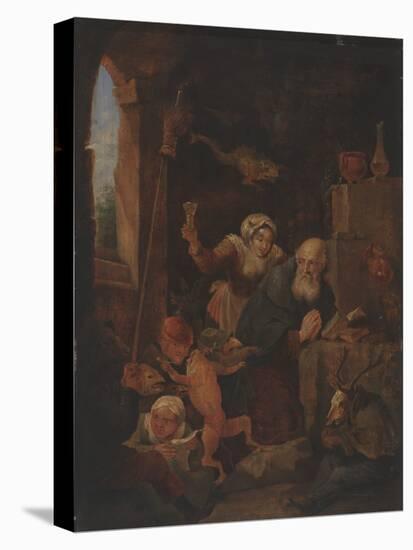 Temptation of St. Anthony (Oil on Panel)-David the Younger Teniers-Premier Image Canvas