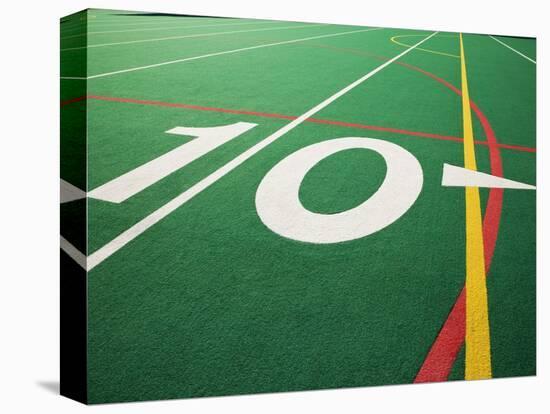 Ten Yard Maker on Football Field-David Papazian-Premier Image Canvas