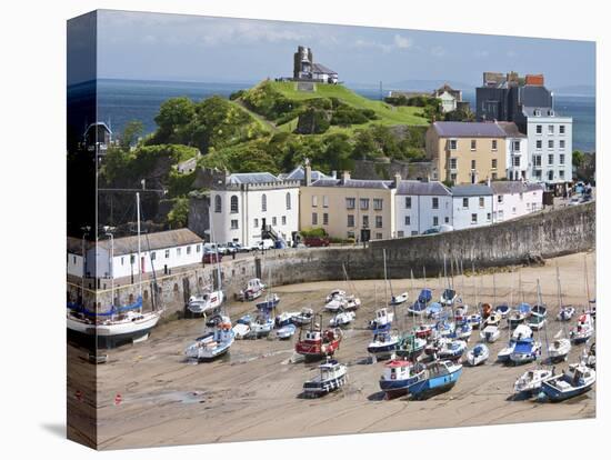 Tenby Harbour, Tenby, Pembrokeshire, Wales, United Kingdom, Europe-David Clapp-Premier Image Canvas