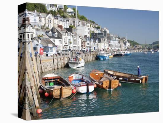 Tenders Moored on the Quayside in Looe, Cornwall, England, United Kingdom, Europe-David Clapp-Premier Image Canvas