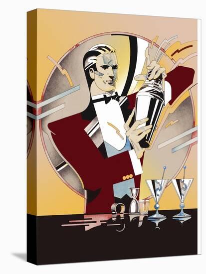 Tending Bar-David Chestnutt-Premier Image Canvas