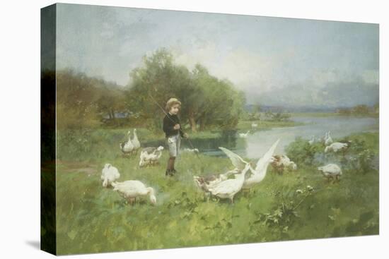 Tending the Geese-Luigi Chialiva-Premier Image Canvas